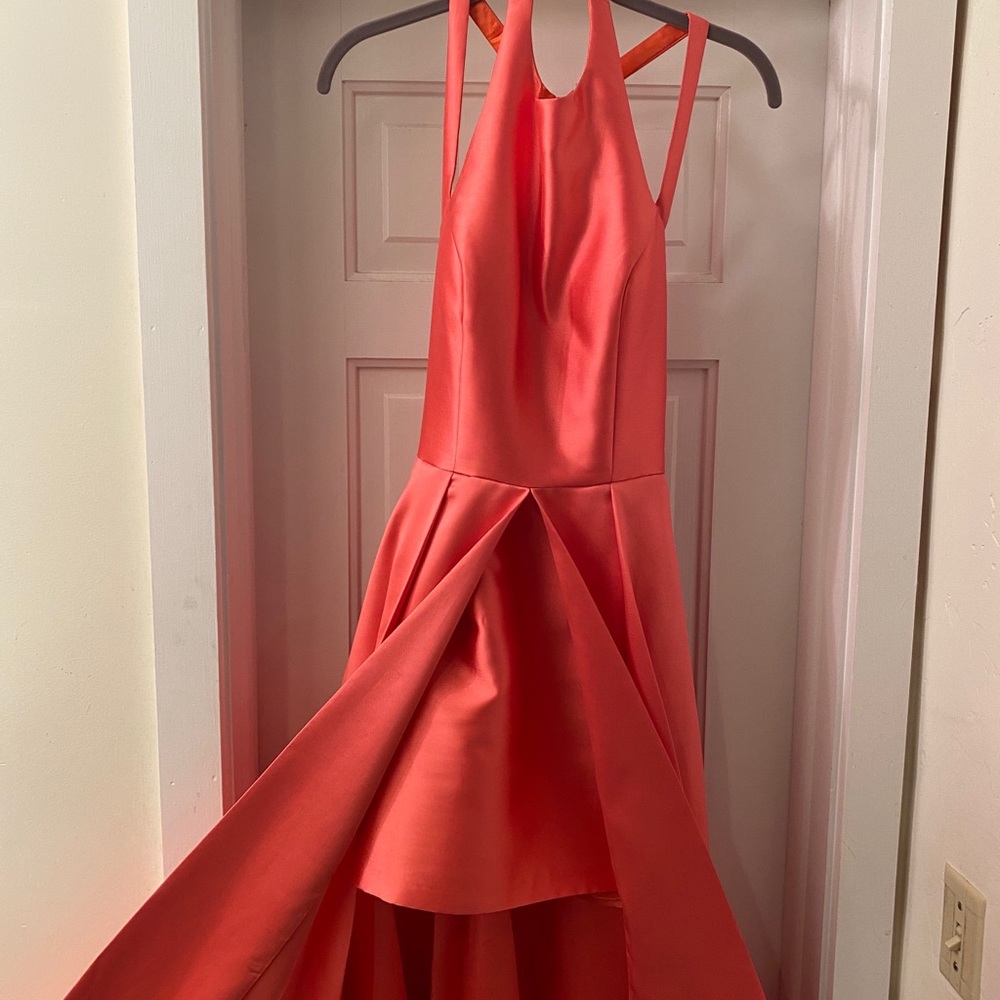 Faviana dress in coral